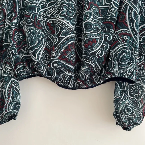 ❤️ NWT Moon River Off Shoulder Crop Blouse - Picture 4 of 5
